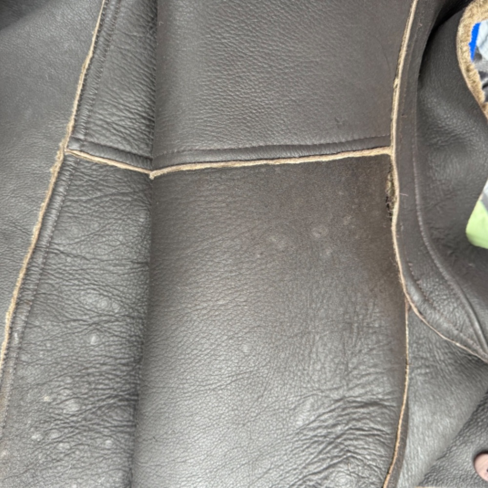 Men’s Radley Brown Leather Coat with Shearling Lining. Size Large - Picture 7 of 10